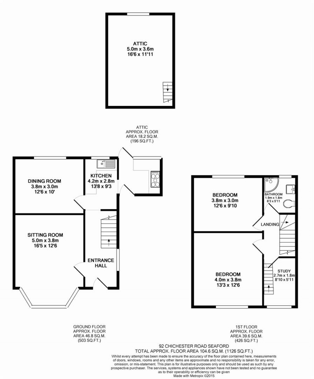 Floorplans For Chichester Road, Seaford