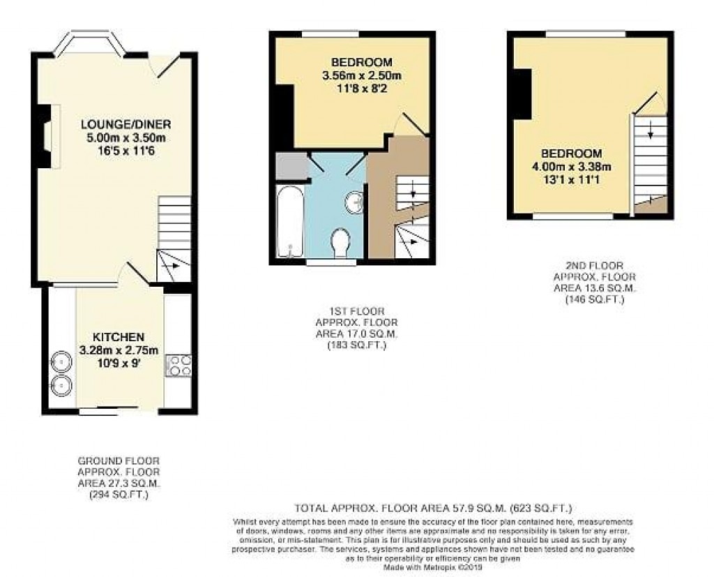 Floorplans For Piddinghoe, Newhaven