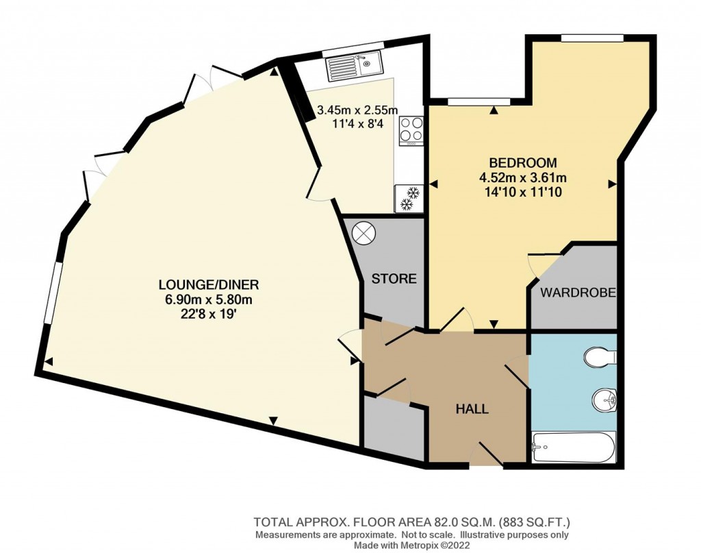 Floorplans For Eversley Court, Dane Road, Seaford