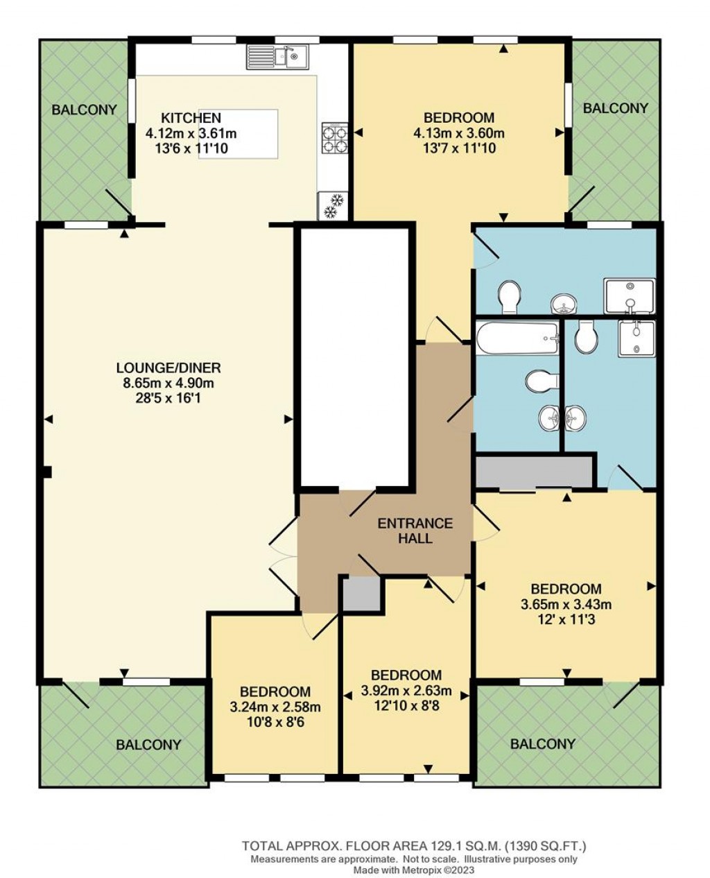 Floorplans For Fort Road, Newhaven