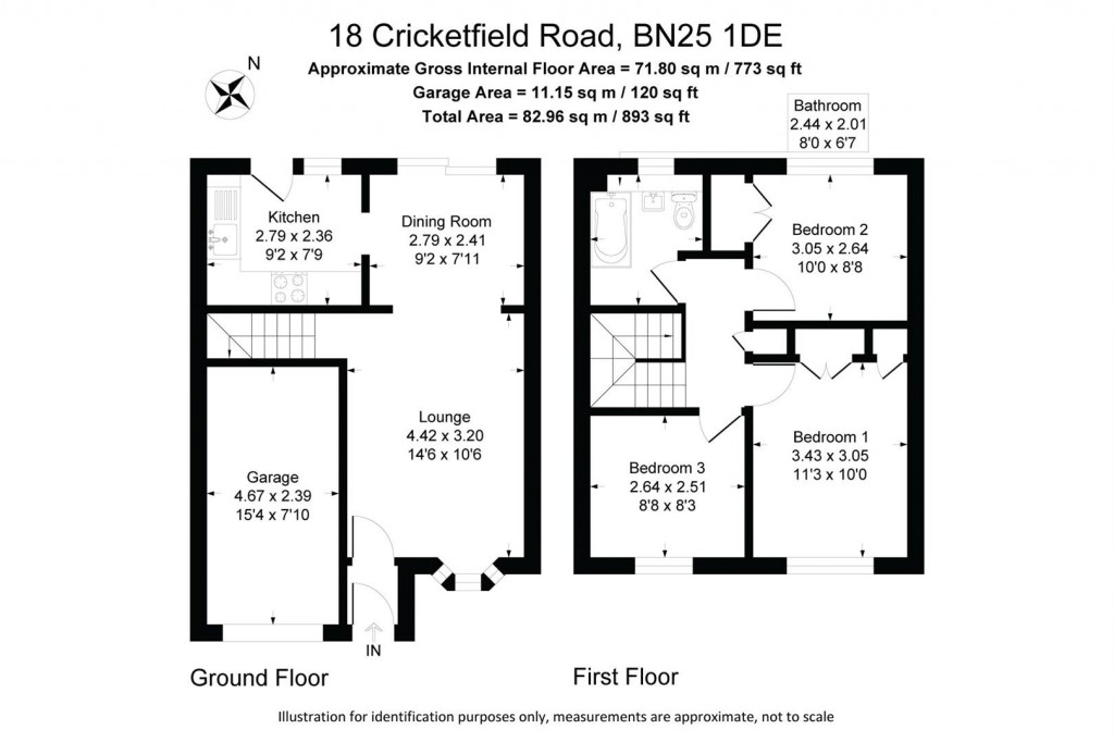 Floorplans For Cricketfield Road, Seaford