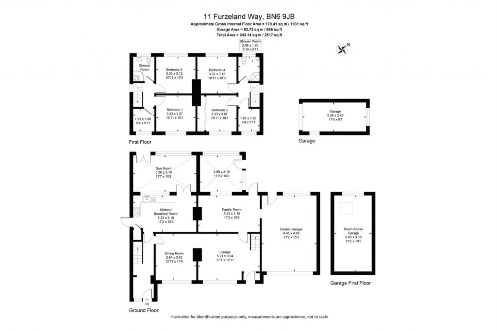Floorplans For Furzeland Way, Sayers Common, Hassocks