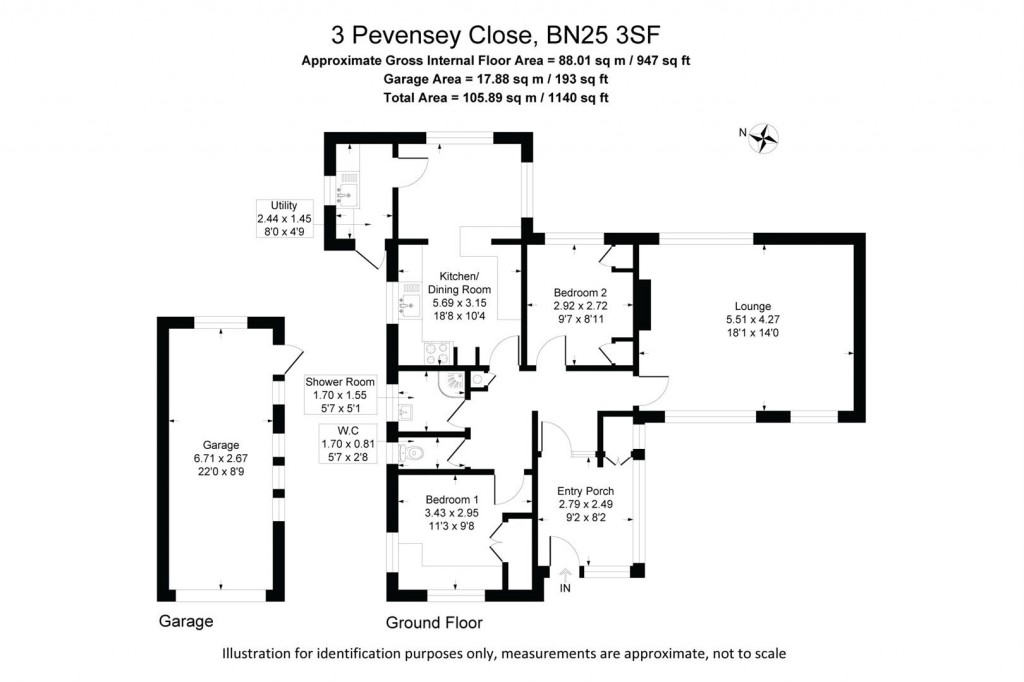 Floorplans For Pevensey Close, Seaford