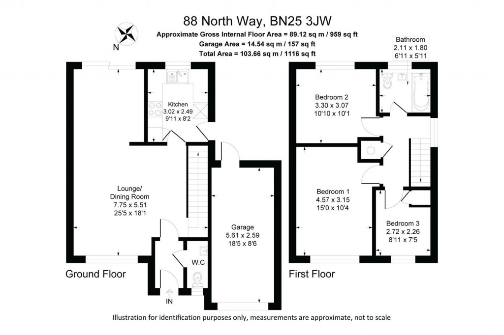Floorplans For North Way, Seaford
